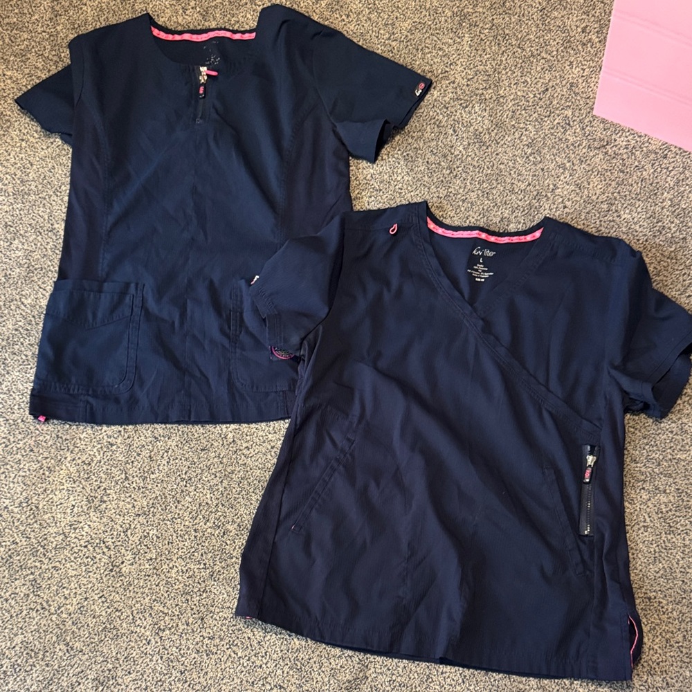 Koi lite navy blue scrub tops